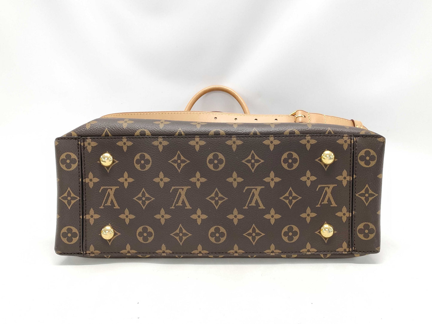 LOUIS VUITTON Monogram M43551 Flower Tote Handbag with Strap