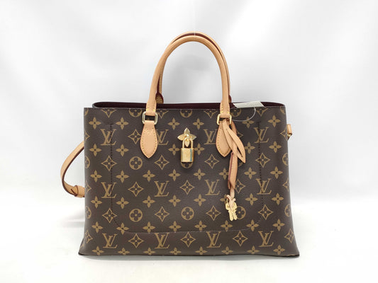 LOUIS VUITTON Monogram M43551 Flower Tote Handbag with Strap