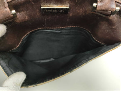 BURBERRY Check Pattern Handbag