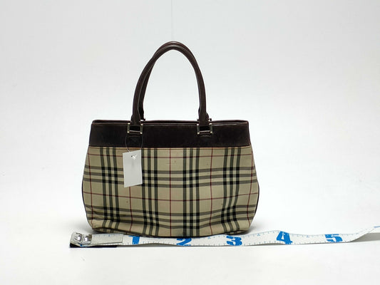 BURBERRY Check Pattern Handbag