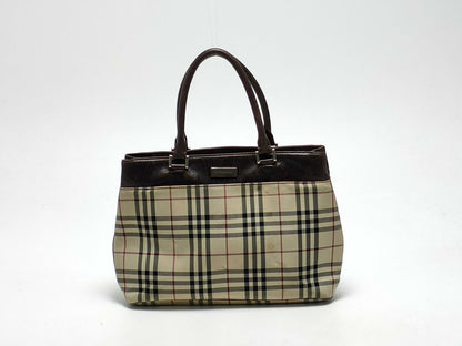 BURBERRY Check Pattern Handbag