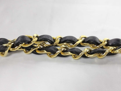CHANEL Lambskin Double Flap Chain Shoulder Bag