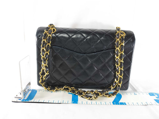 CHANEL Lambskin Double Flap Chain Shoulder Bag