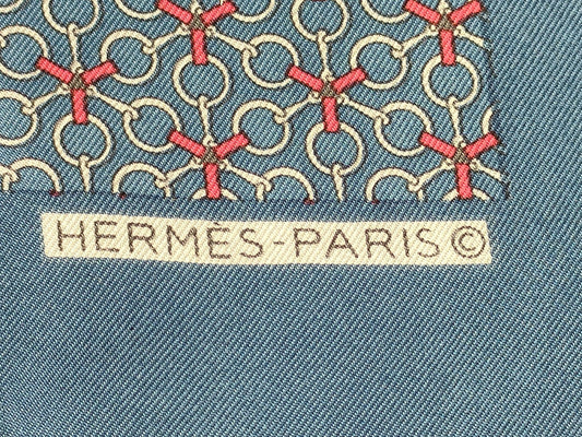 HERMES Carré 45 Chain Pattern Scarf