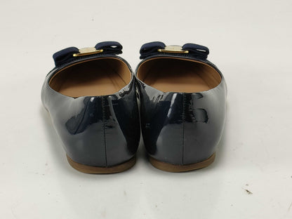 Salvatore Ferragamo Vara Ribbon Navy Pumps