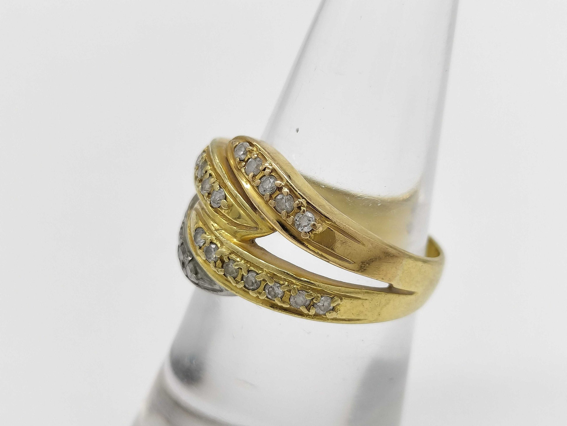 D0.30ct K18/Pt900 4.9g Ring 