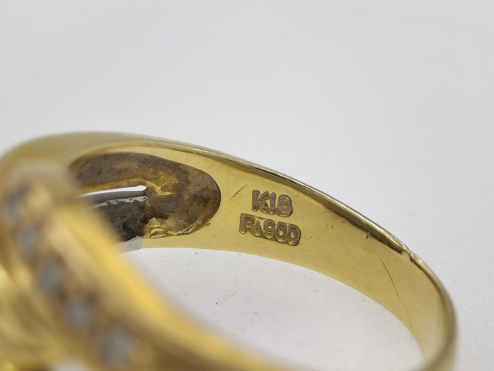 D0.30ct K18/Pt900 4.9g Ring 