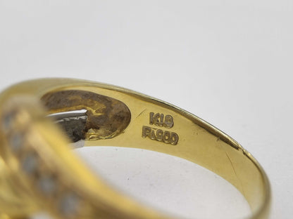D0.30ct K18/Pt900 4.9g Ring 