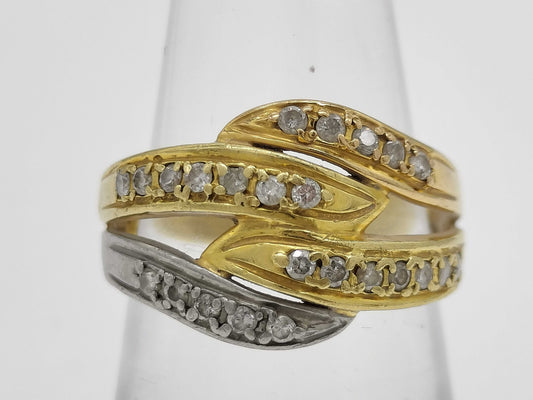 D0.30ct K18/Pt900 4.9g Ring 