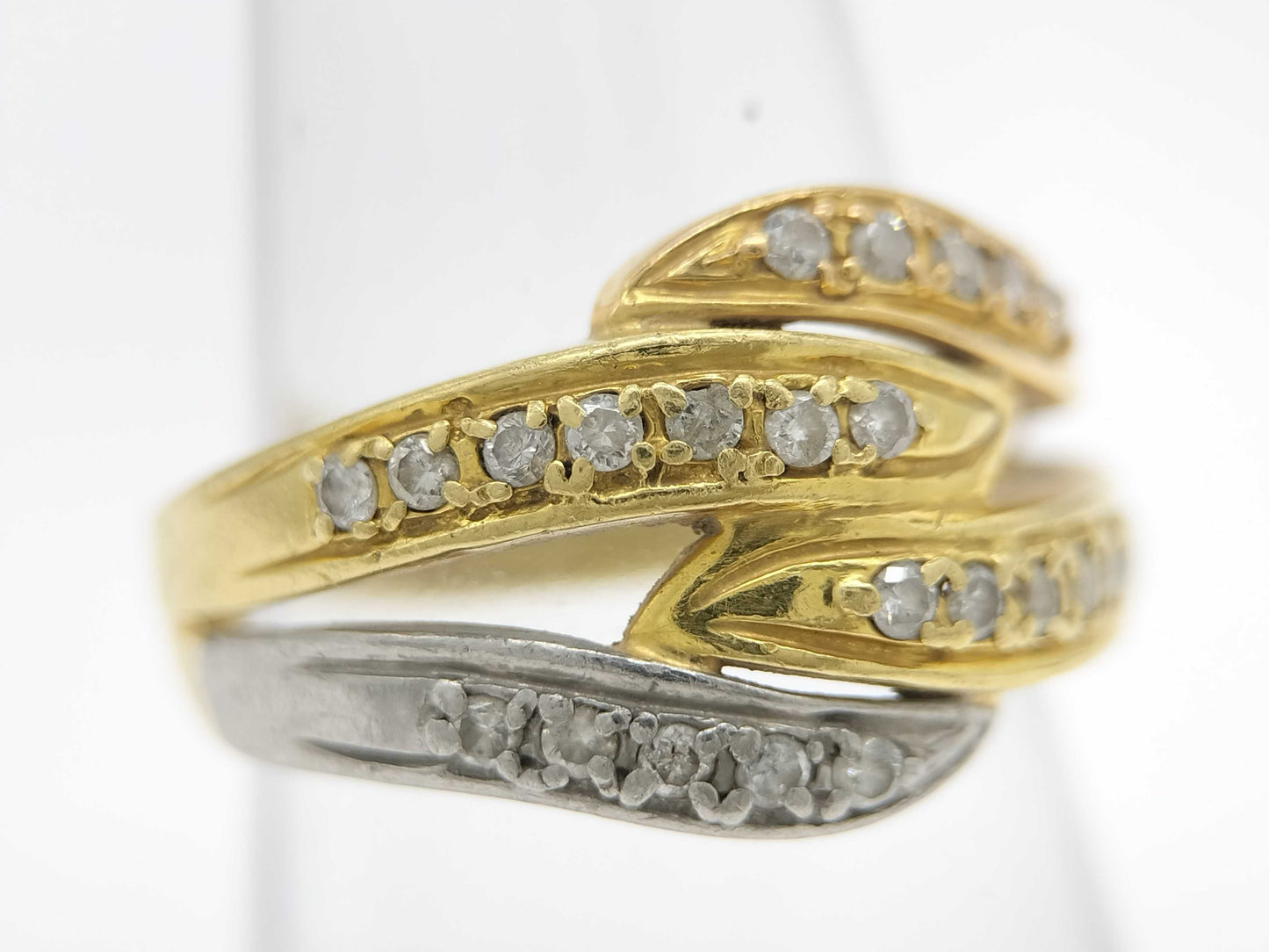 D0.30ct K18/Pt900 4.9g Ring 