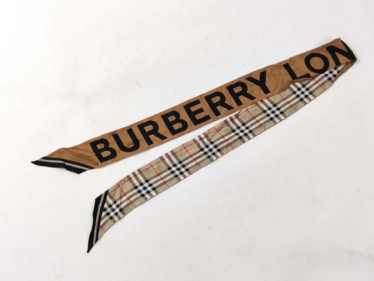 BURBERRY ribbon scarf check pattern scarf