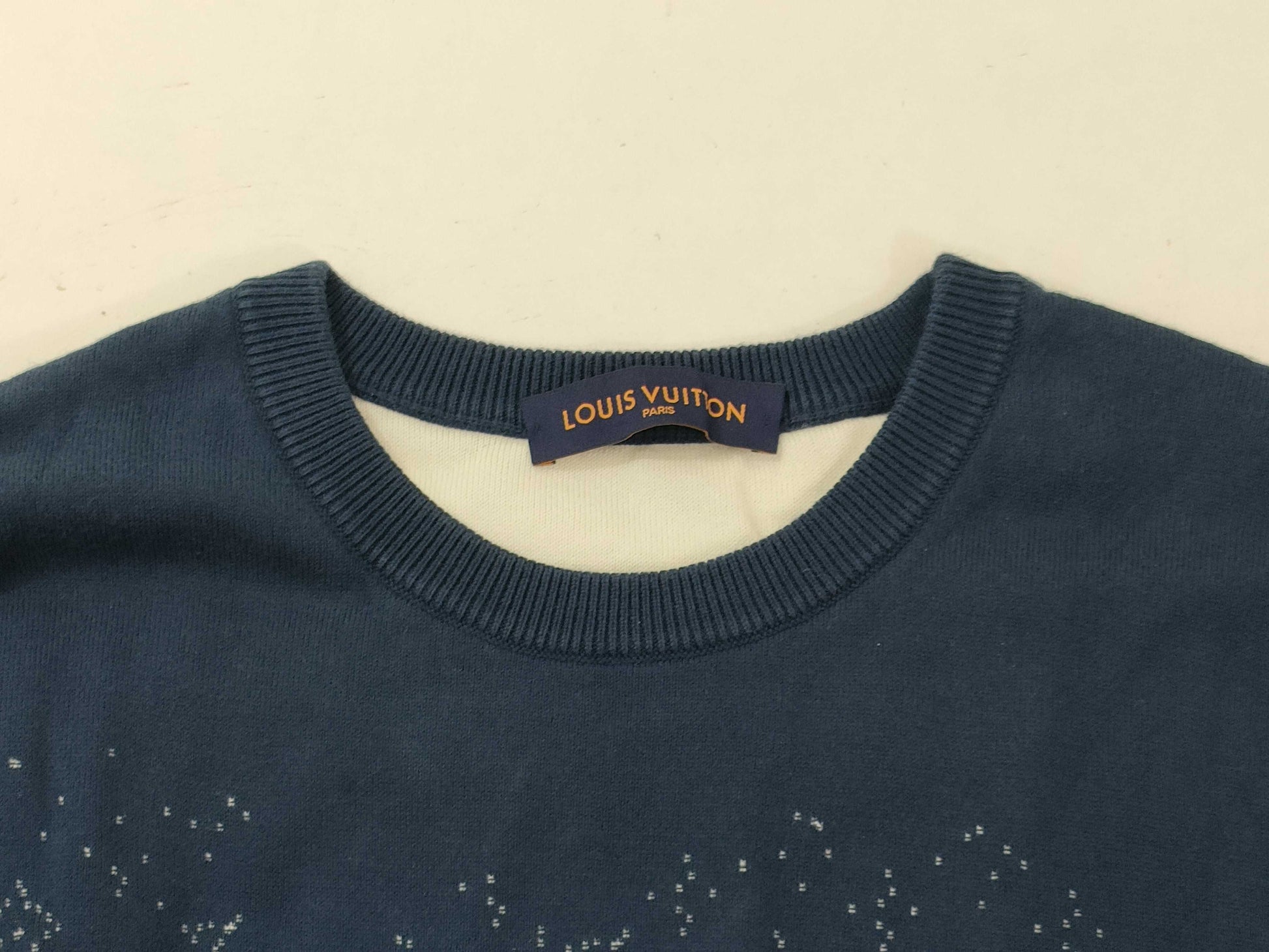 LOUIS VUITTON Monogram Knit Sweater L Tops