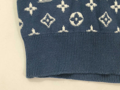 LOUIS VUITTON Monogram Knit Sweater L Tops