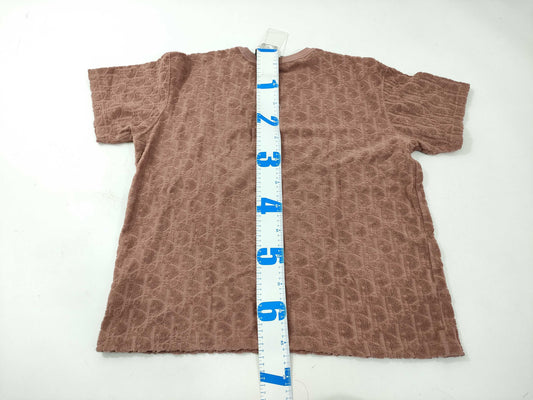 Dior Trotter Jacquard Short Sleeve Top, Size M, Tag Missing