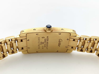 Cartier Tank Americaine W26015K2 1710 CC317235 Quartz 18K Gold Women's Watch
