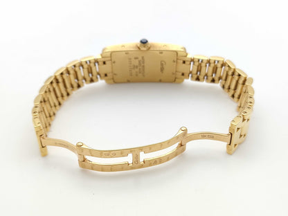 Cartier Tank Americaine W26015K2 1710 CC317235 Quartz 18K Gold Women's Watch