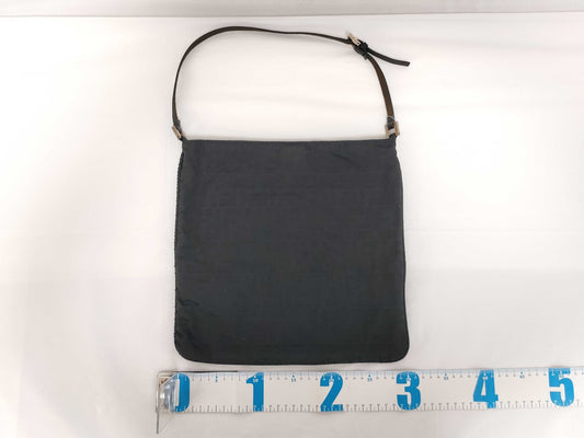 FENDI Zucca pattern nylon handbag in black