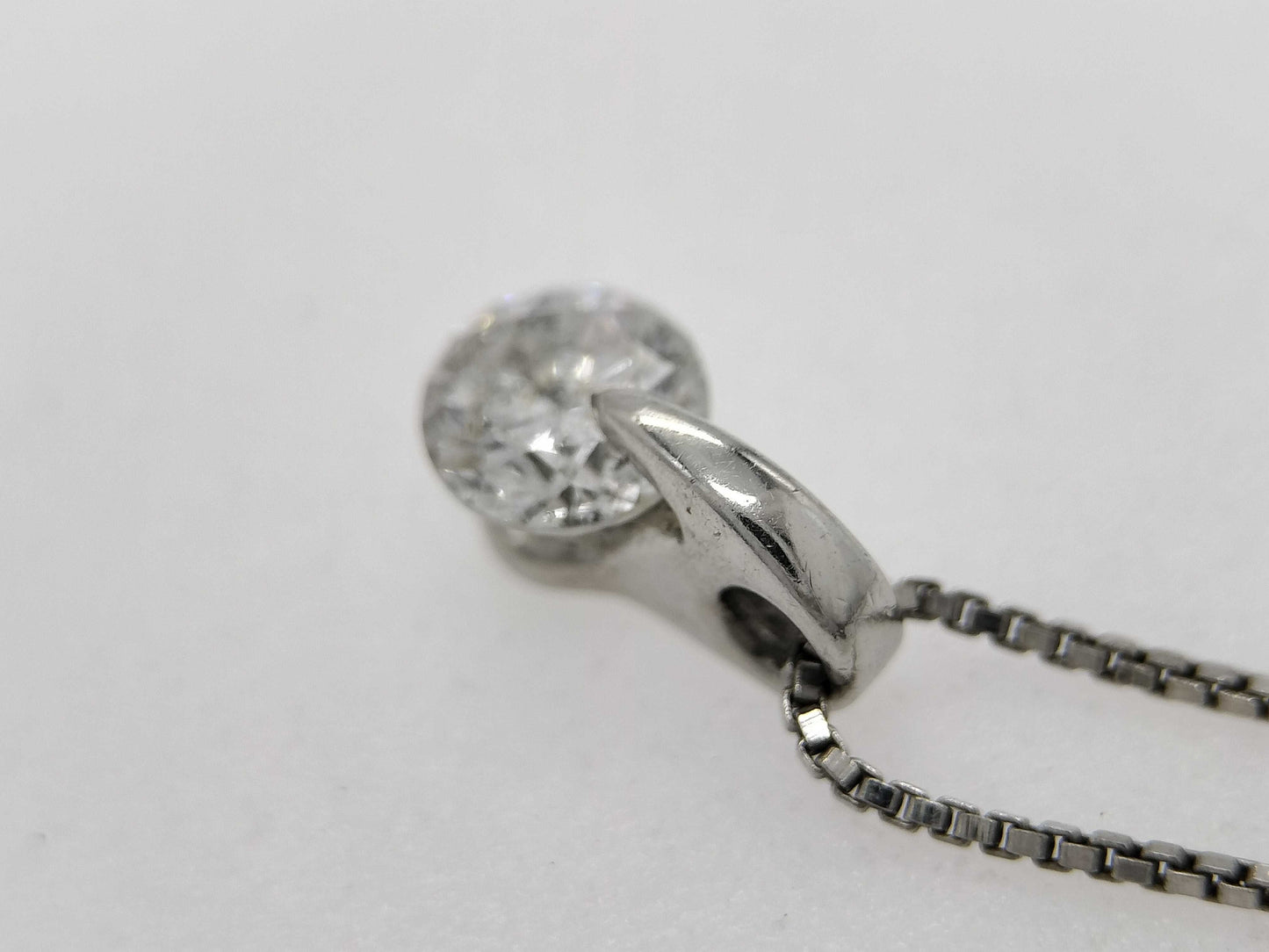 D0.30ct Pt900/Pt850 2.3g Necklace 