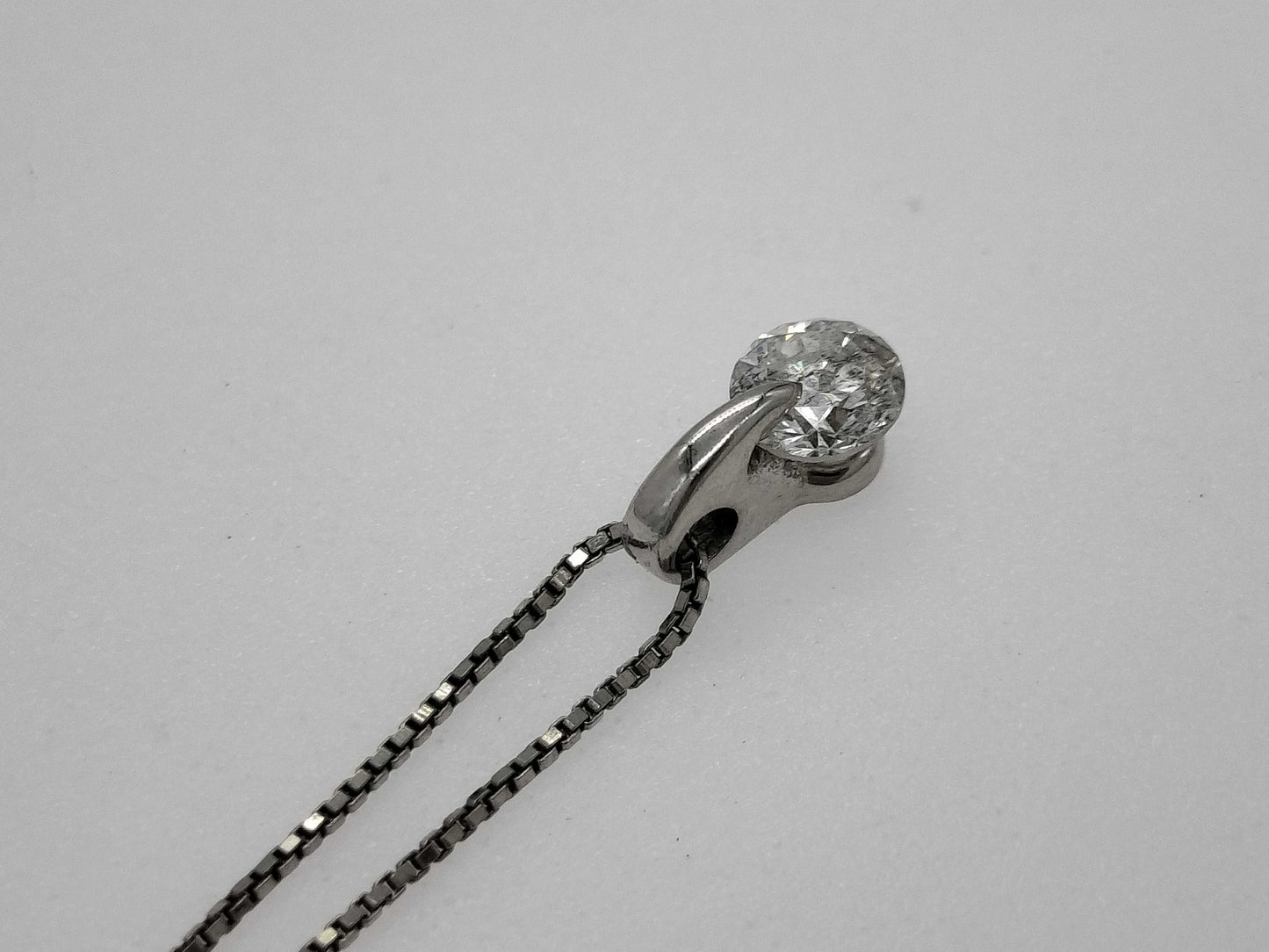 D0.30ct Pt900/Pt850 2.3g Necklace 