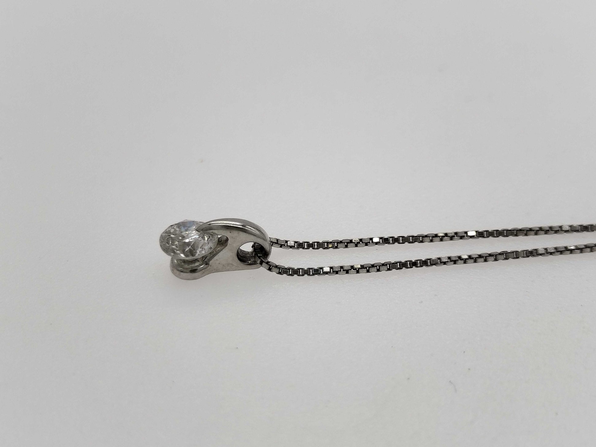 D0.30ct Pt900/Pt850 2.3g Necklace 