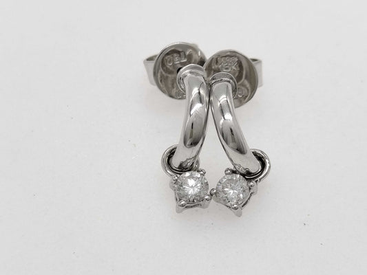 D0.11ct K17/750 2.1g Earrings 