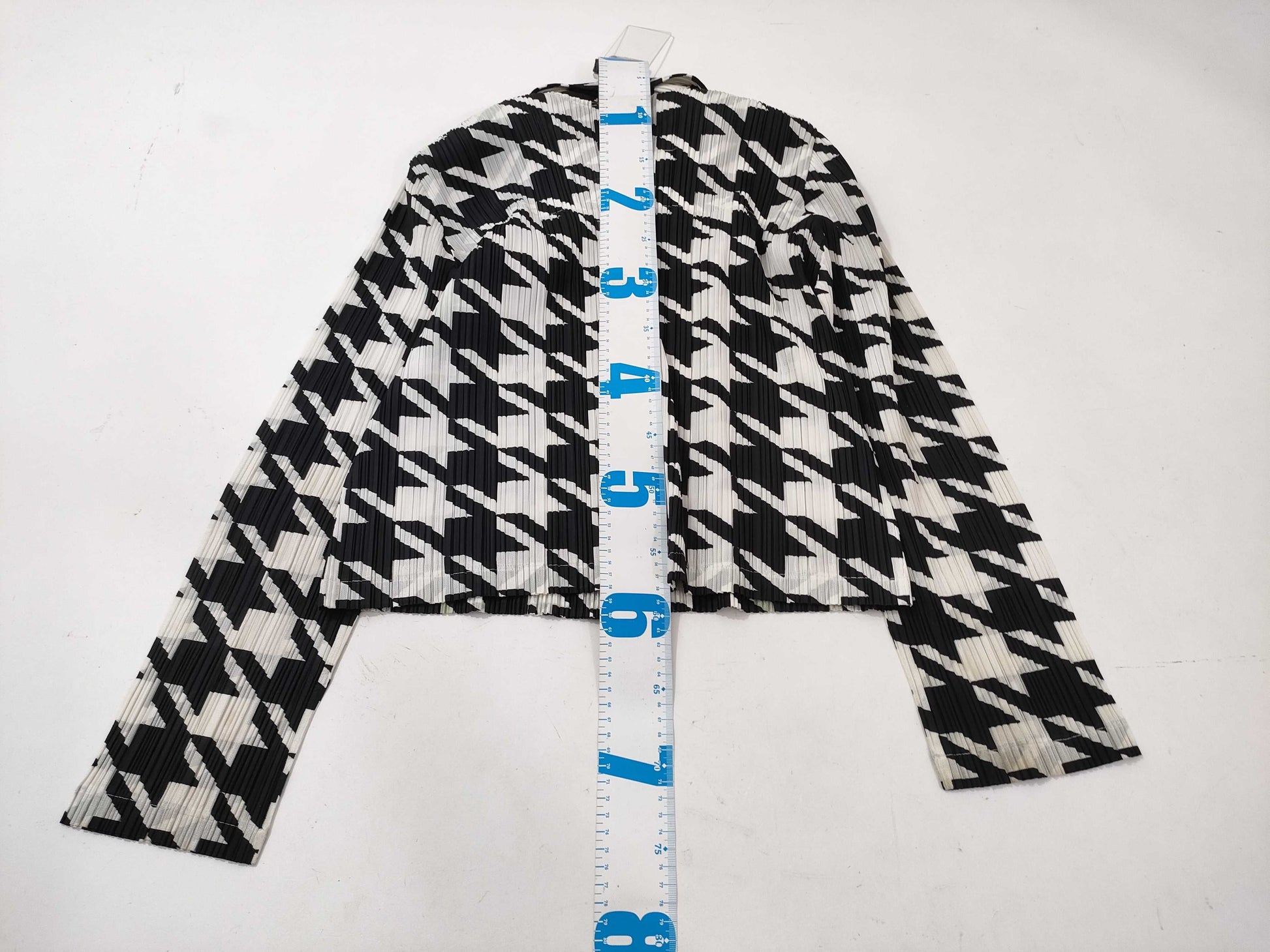 ISSEY MIYAKE Pleats Please/Houndstooth Pattern/Jacket