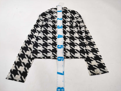 ISSEY MIYAKE Pleats Please/Houndstooth Pattern/Jacket