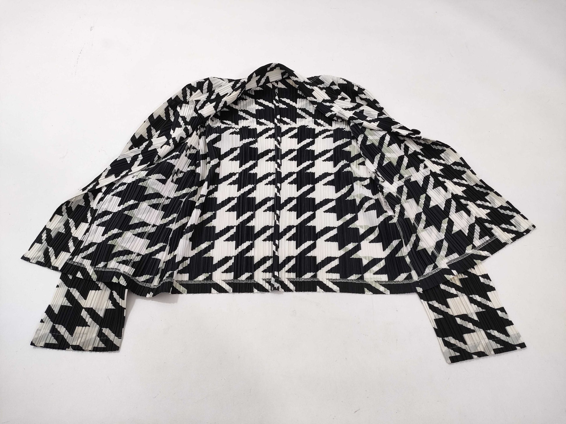 ISSEY MIYAKE Pleats Please/Houndstooth Pattern/Jacket