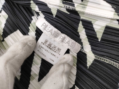 ISSEY MIYAKE Pleats Please/Houndstooth Pattern/Jacket
