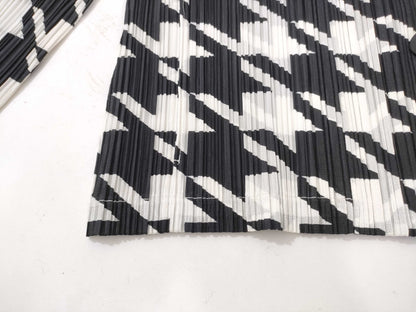 ISSEY MIYAKE Pleats Please/Houndstooth Pattern/Jacket