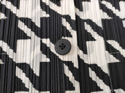 ISSEY MIYAKE Pleats Please/Houndstooth Pattern/Jacket