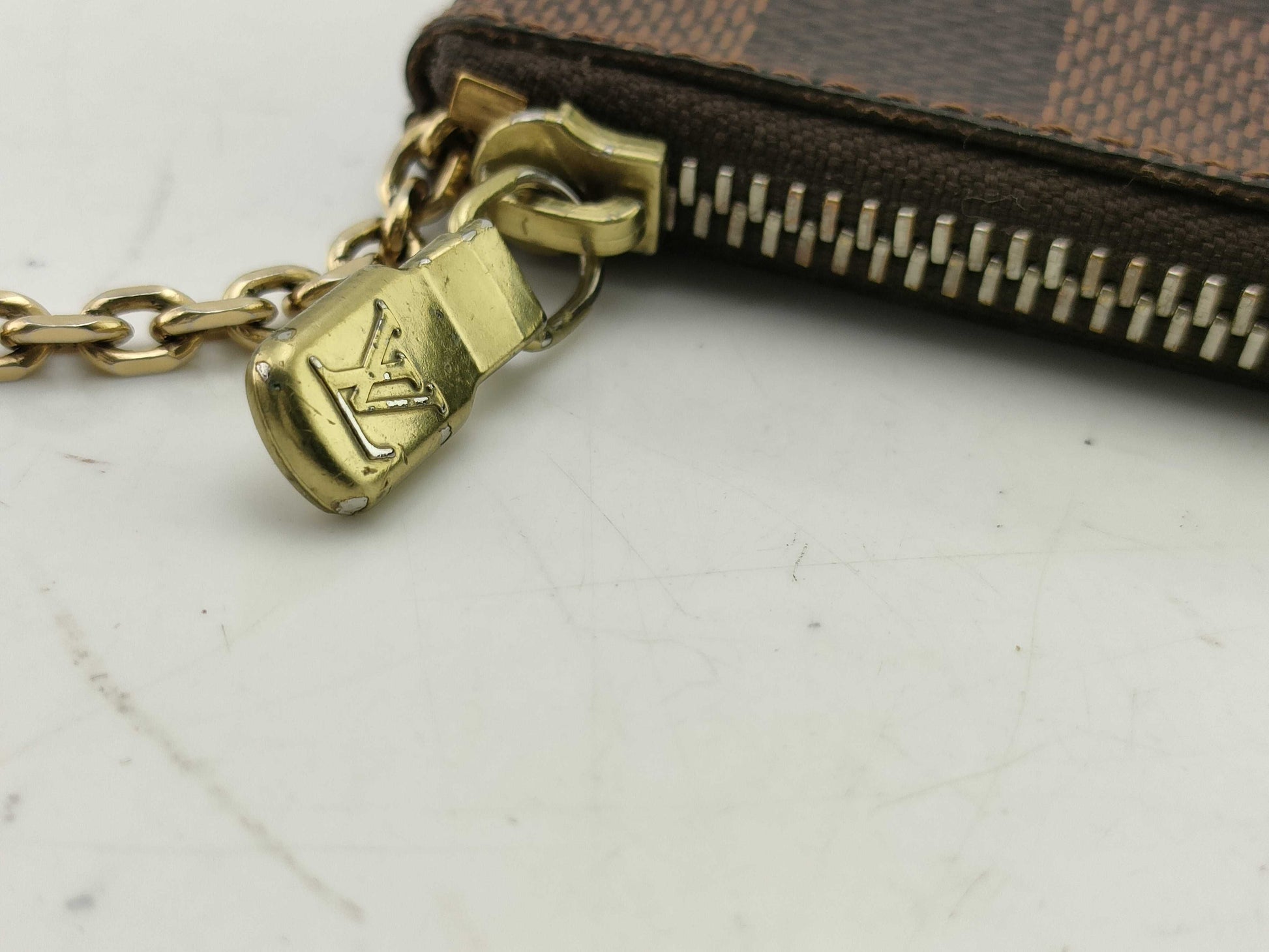 LOUIS VUITTON Damier Pochette Cle N62658 Coin Case