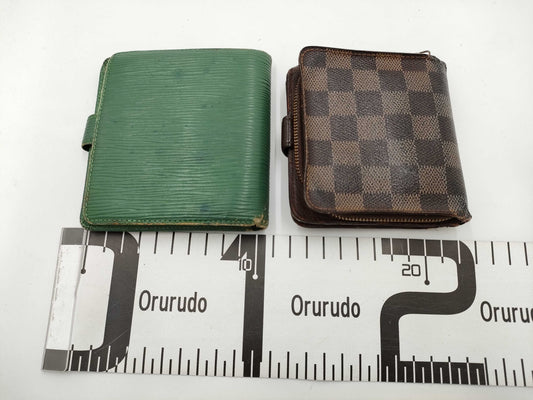 LOUIS VUITTON Damier Compact Zip/Epi Folding Wallet 