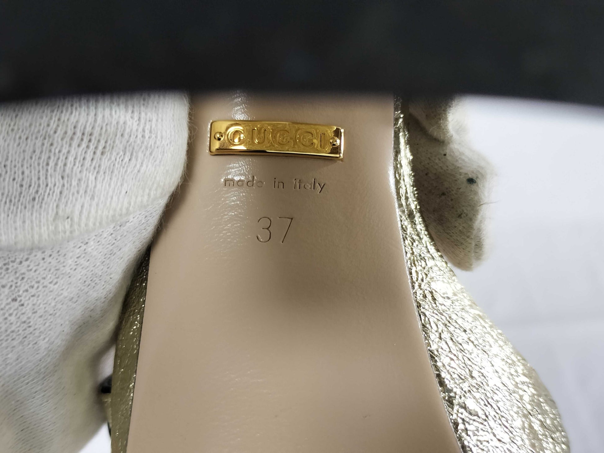 GUCCI GG Marmont Leather Heeled Sandals