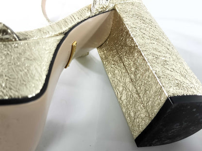 GUCCI GG Marmont Leather Heeled Sandals