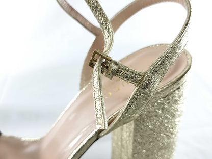 GUCCI GG Marmont Leather Heeled Sandals