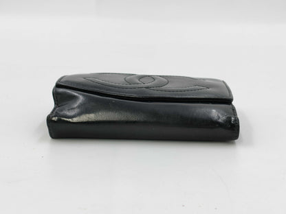 CHANEL Coco Lambskin Tri-fold Wallet 