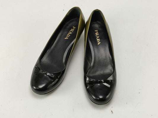 PRADA Enamel Ribbon Pumps
