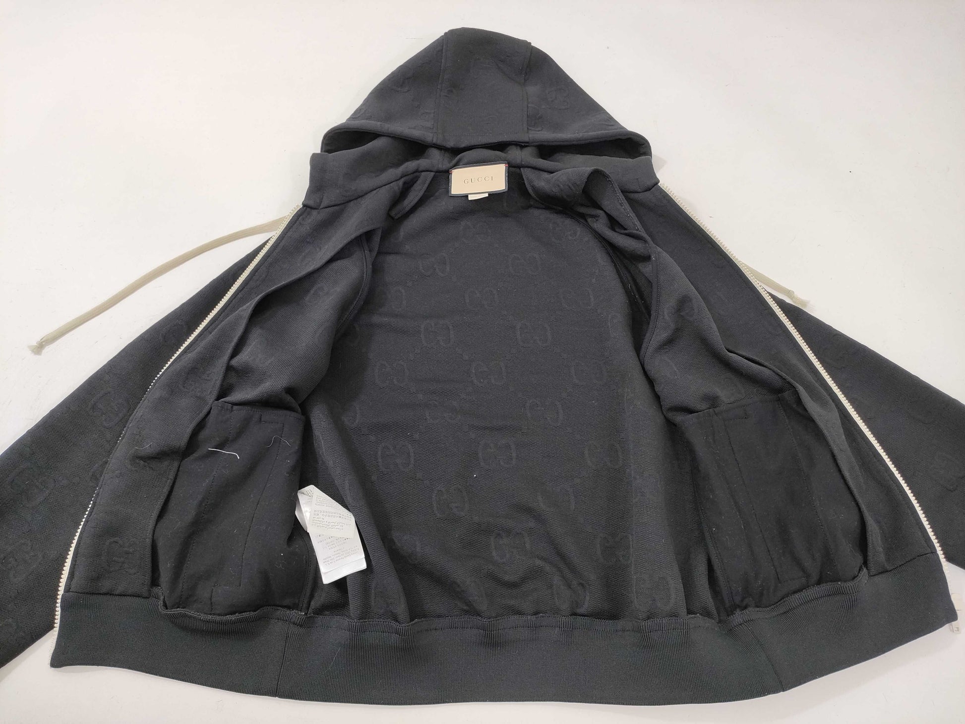 GUCCI Full Zip Hoodie Black XS Other Apparel