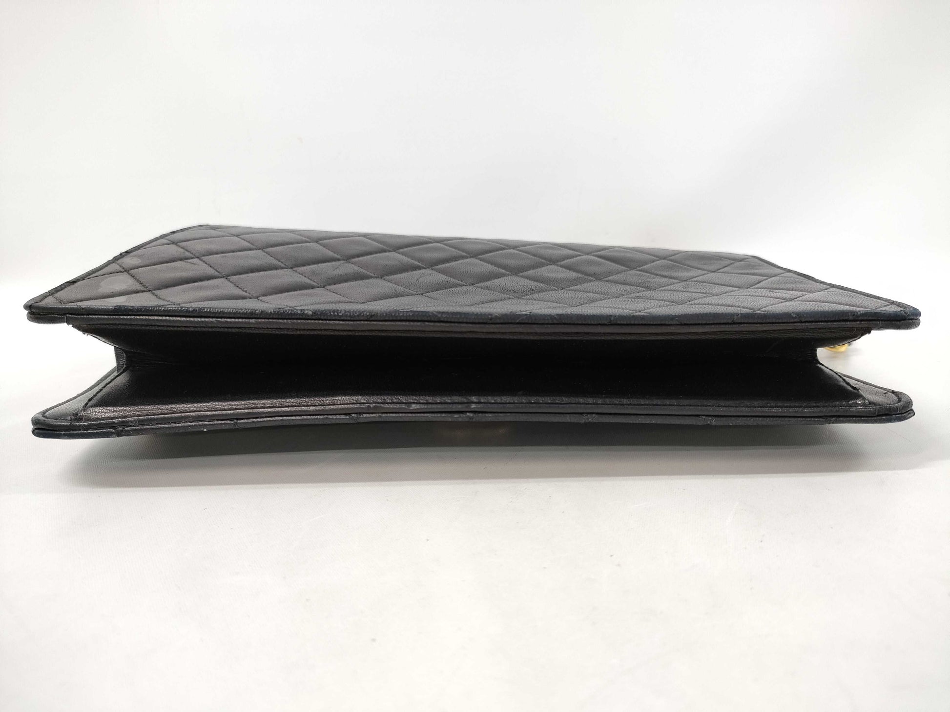 CHANEL Lambskin Single Flap Shoulder Bag with Repaired G 