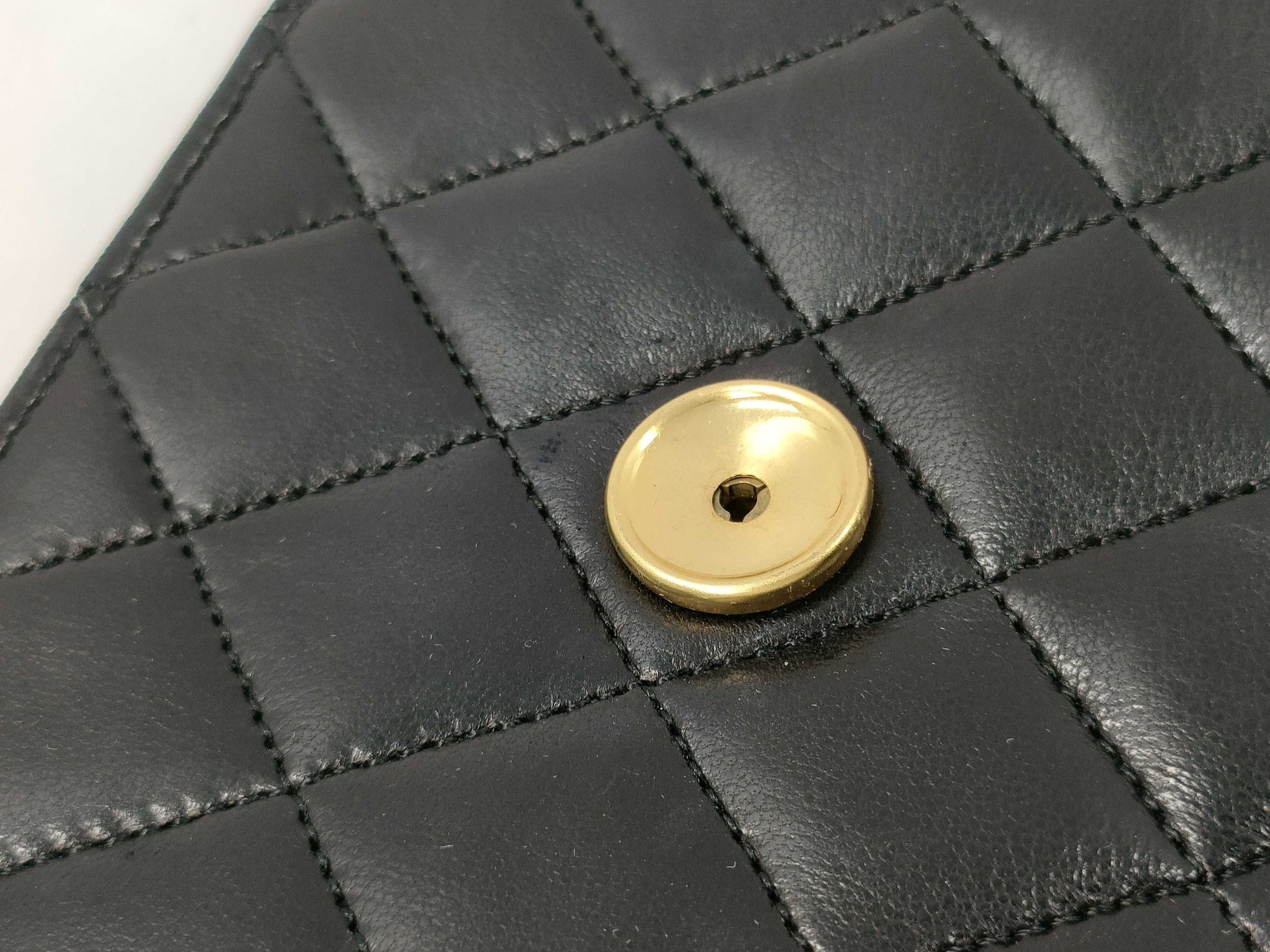 CHANEL Lambskin Single Flap Shoulder Bag with Repaired G 