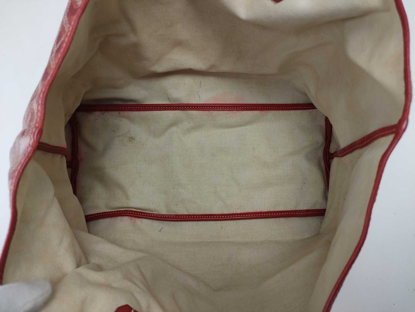 GOYARD PM Red Tote Bag with Pouch