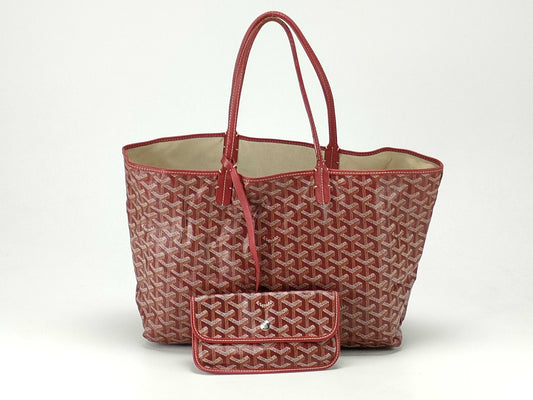 GOYARD PM Red Tote Bag with Pouch