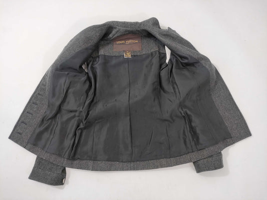 LOUIS VUITTON Half Coat with LV Logo Lining