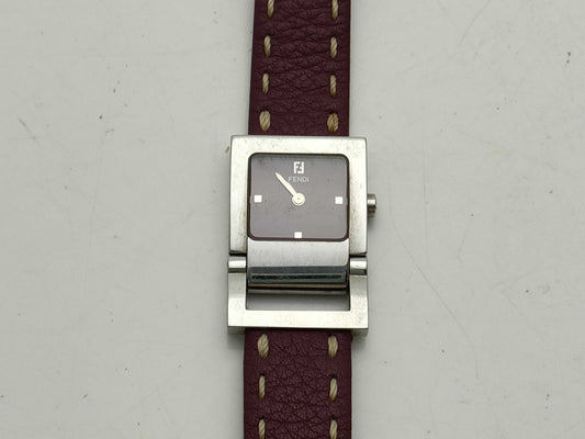 CELINE 007-5200L-058/Purple/Leather Women's Watch