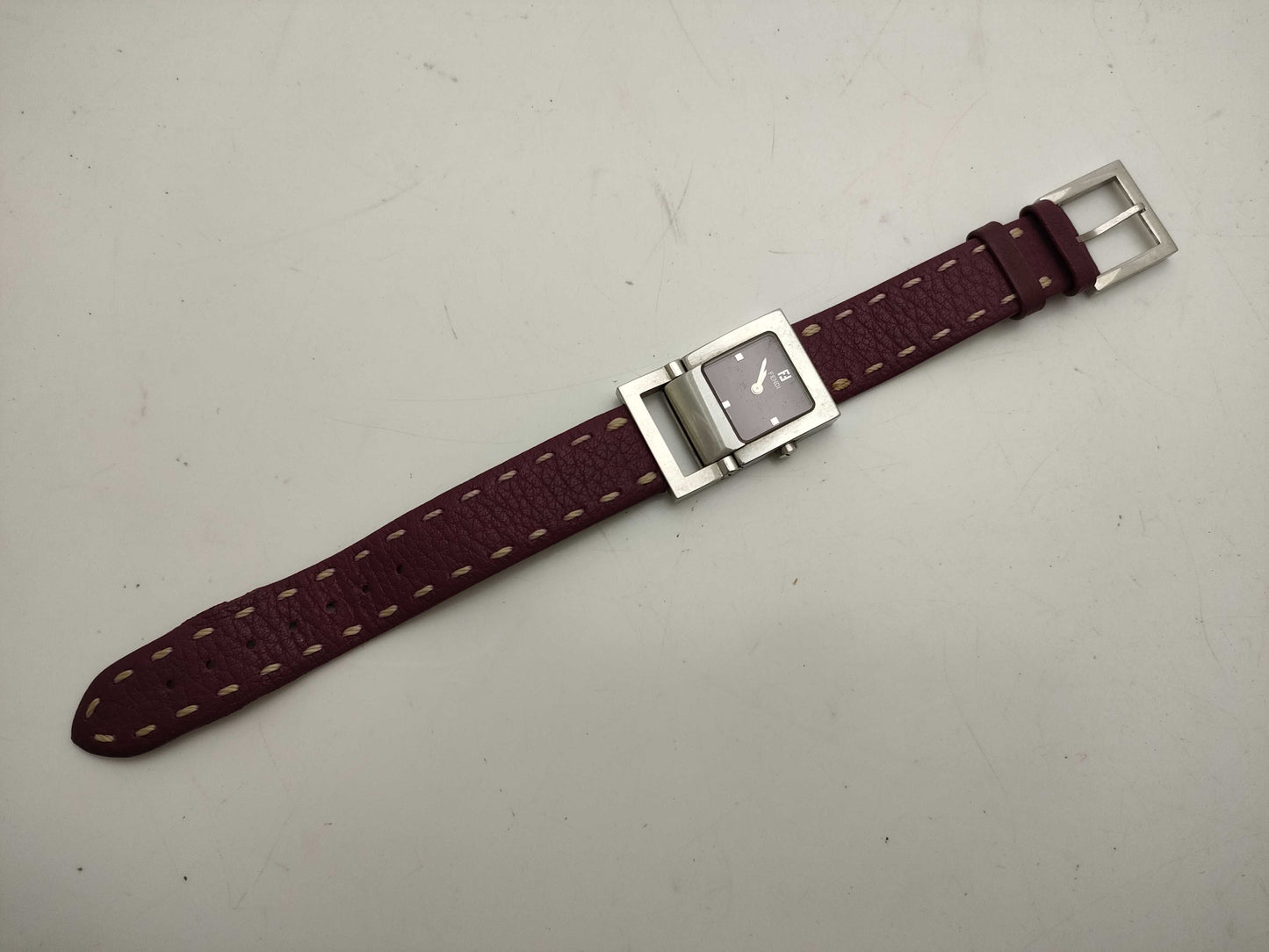 CELINE 007-5200L-058/Purple/Leather Women's Watch