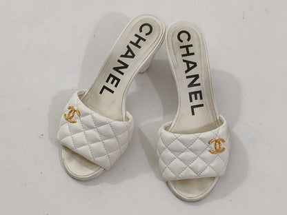 CHANEL Matelasse Coco Mules