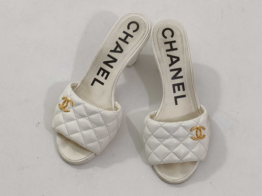CHANEL Matelasse Coco Mules
