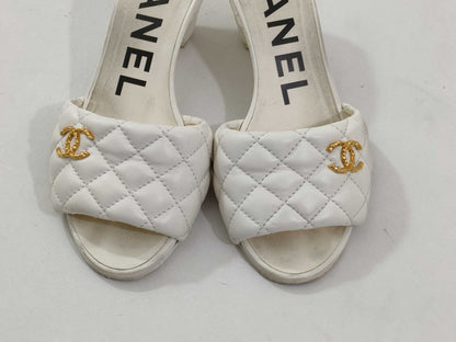 CHANEL Matelasse Coco Mules