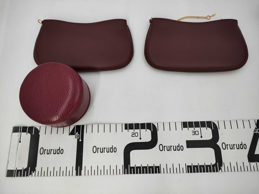 Cartier Jewelry Case Pouch Must Line Bordeaux 3-Piece Set